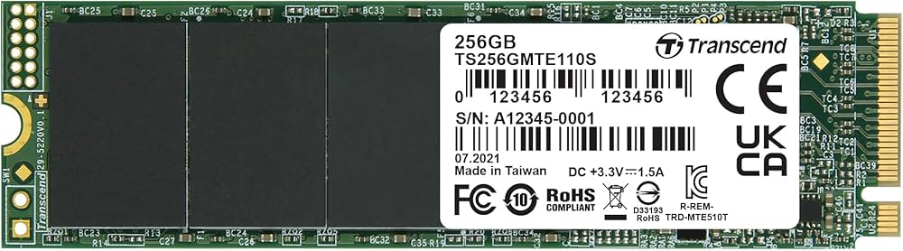 Transcend 256GB NVMe SSD