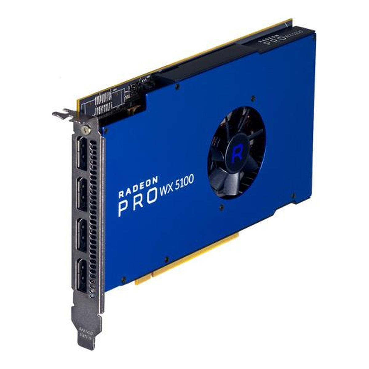AMD Radeon Pro WX 5100 8GB graphics card – angled view