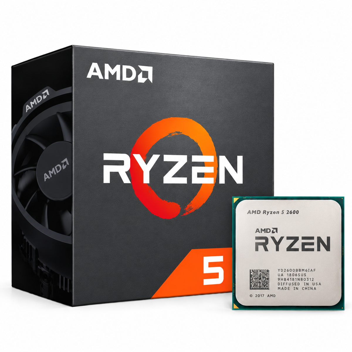 AMD Ryzen 5 2600 Desktop Processor with box