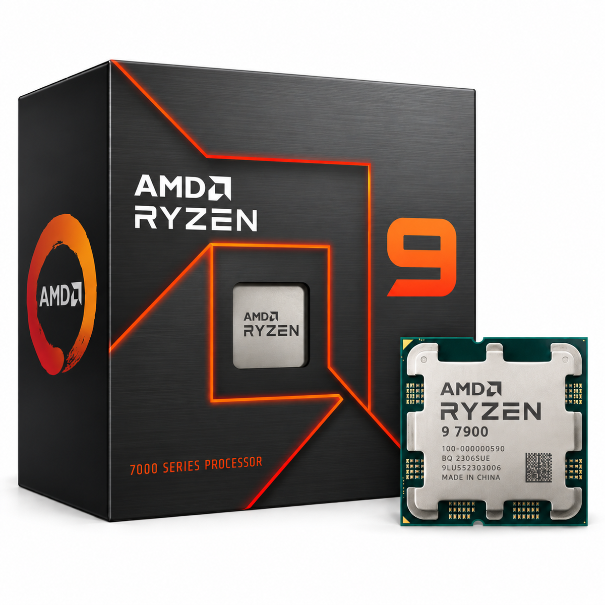 AMD Ryzen 9 7900 Desktop Processor with box