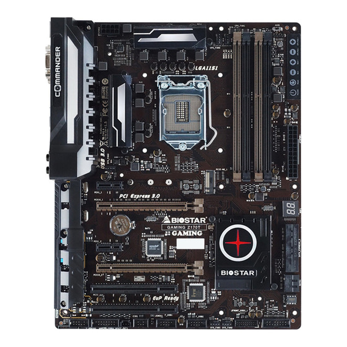 BIOSTAR Gaming Z170T board stock view