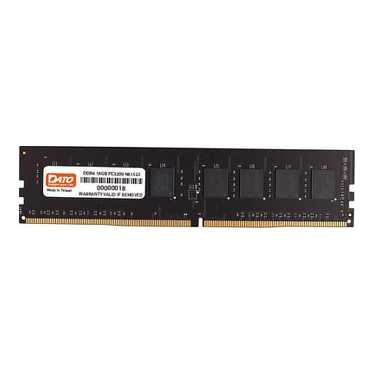 DATO 16GB DDR4-3200MHz desktop RAM — stock front view