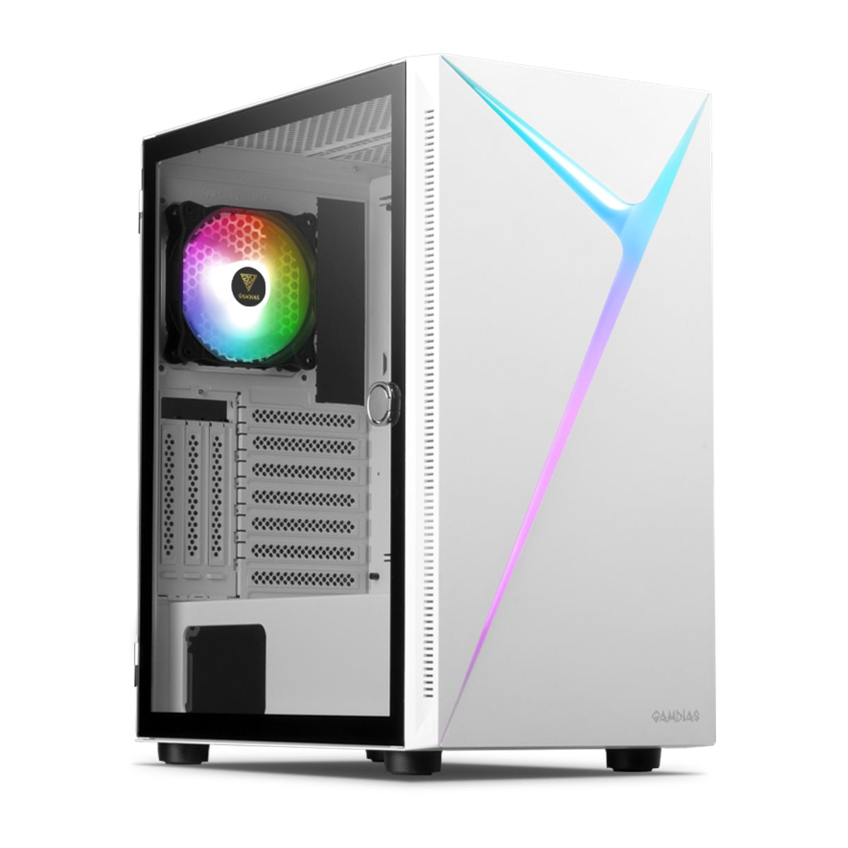 Gamdias ARGUS E4 ELITE White front left angle