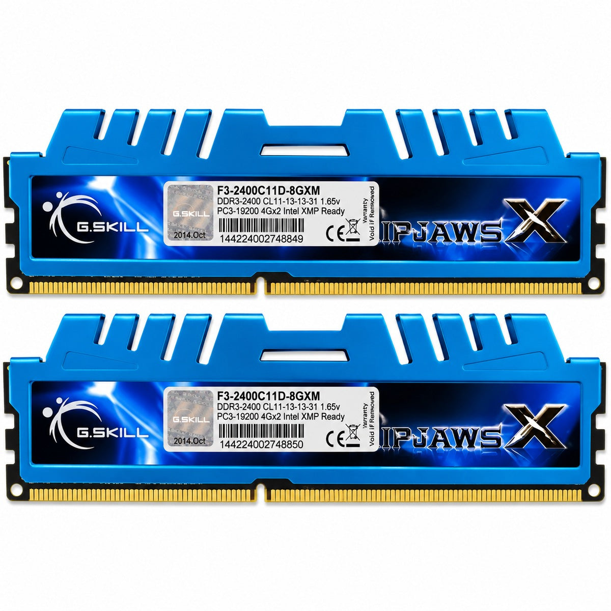 Illustrative G.Skill Ripjaws X 8GB 2x4GB DDR3-2400 blue RAM kit