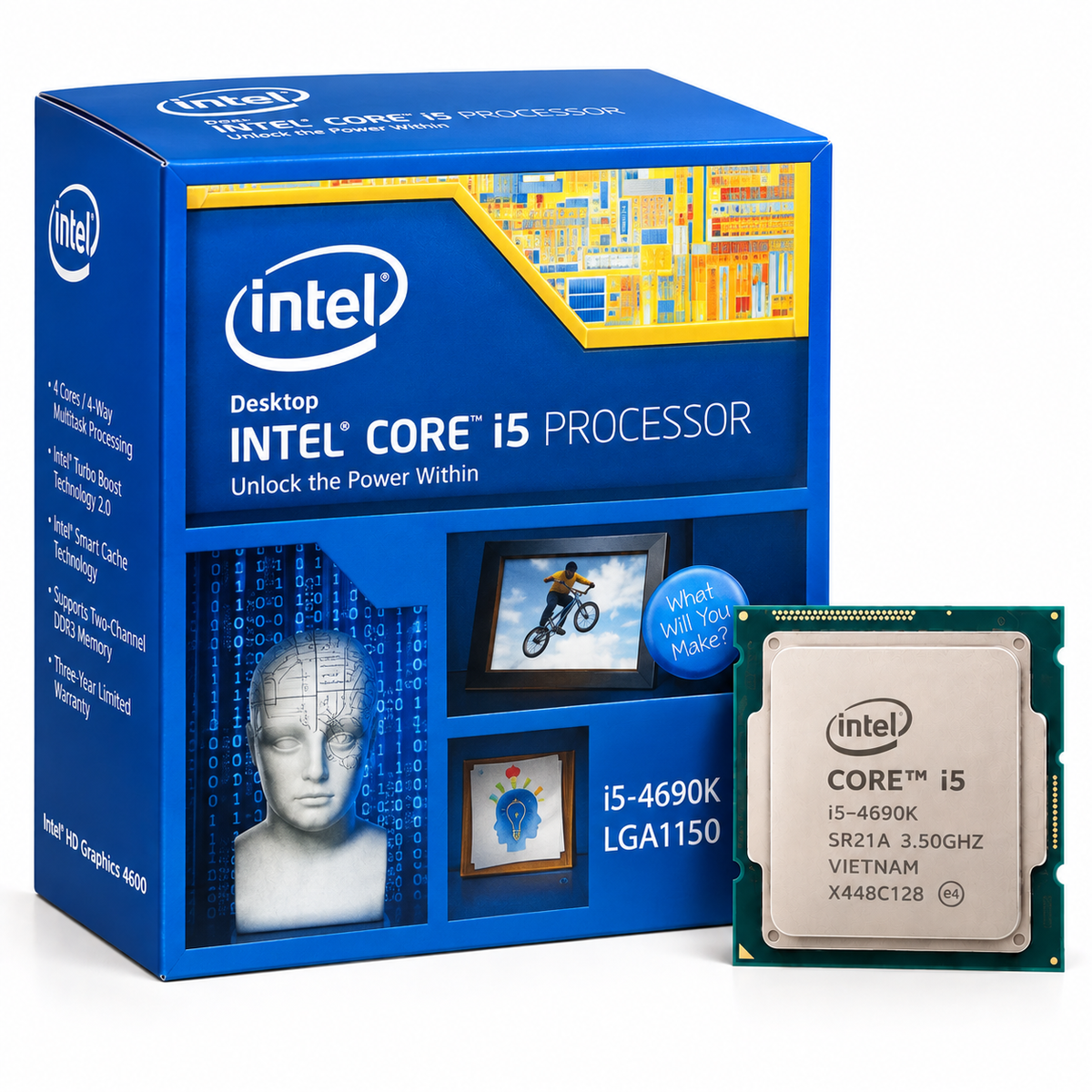 Intel Core i5-4690K Desktop Processor with box