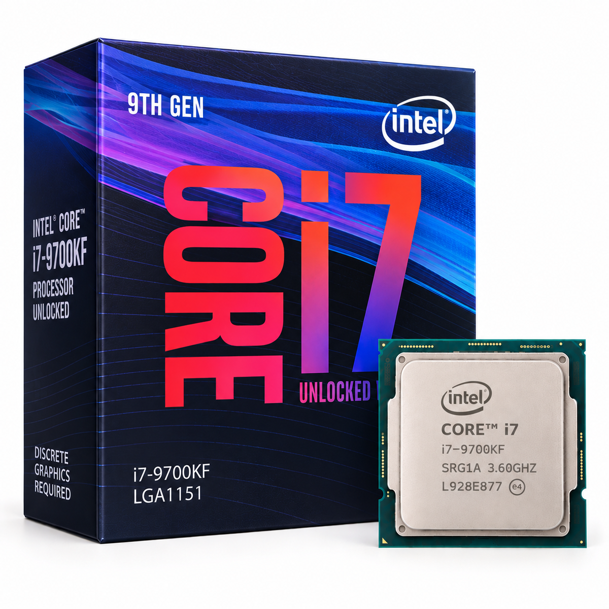 Intel Core i7-9700KF processor with 9th Gen Intel Core i7 retail box