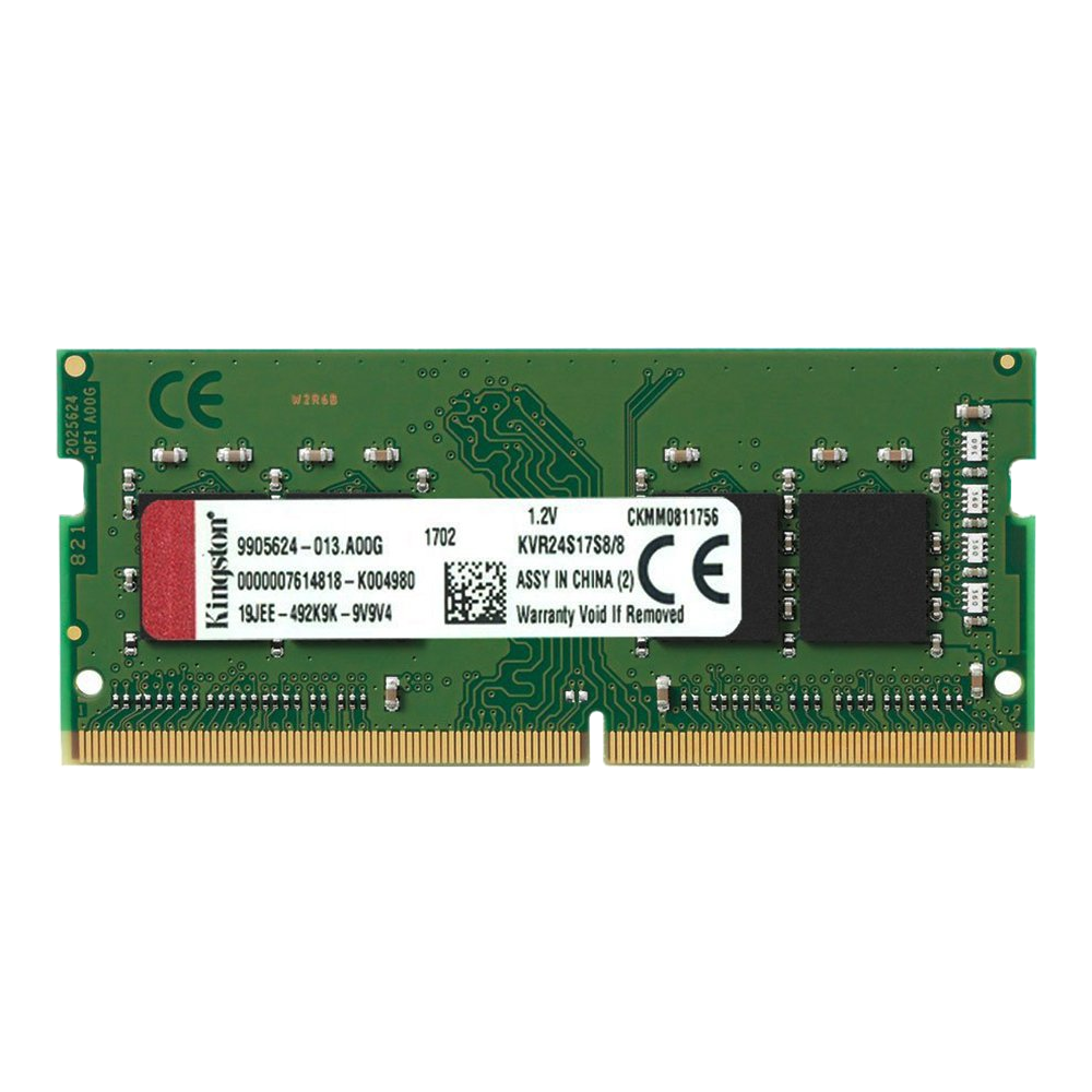 Kingston 8GB DDR4-2400 SO-DIMM laptop RAM (illustrative image)
