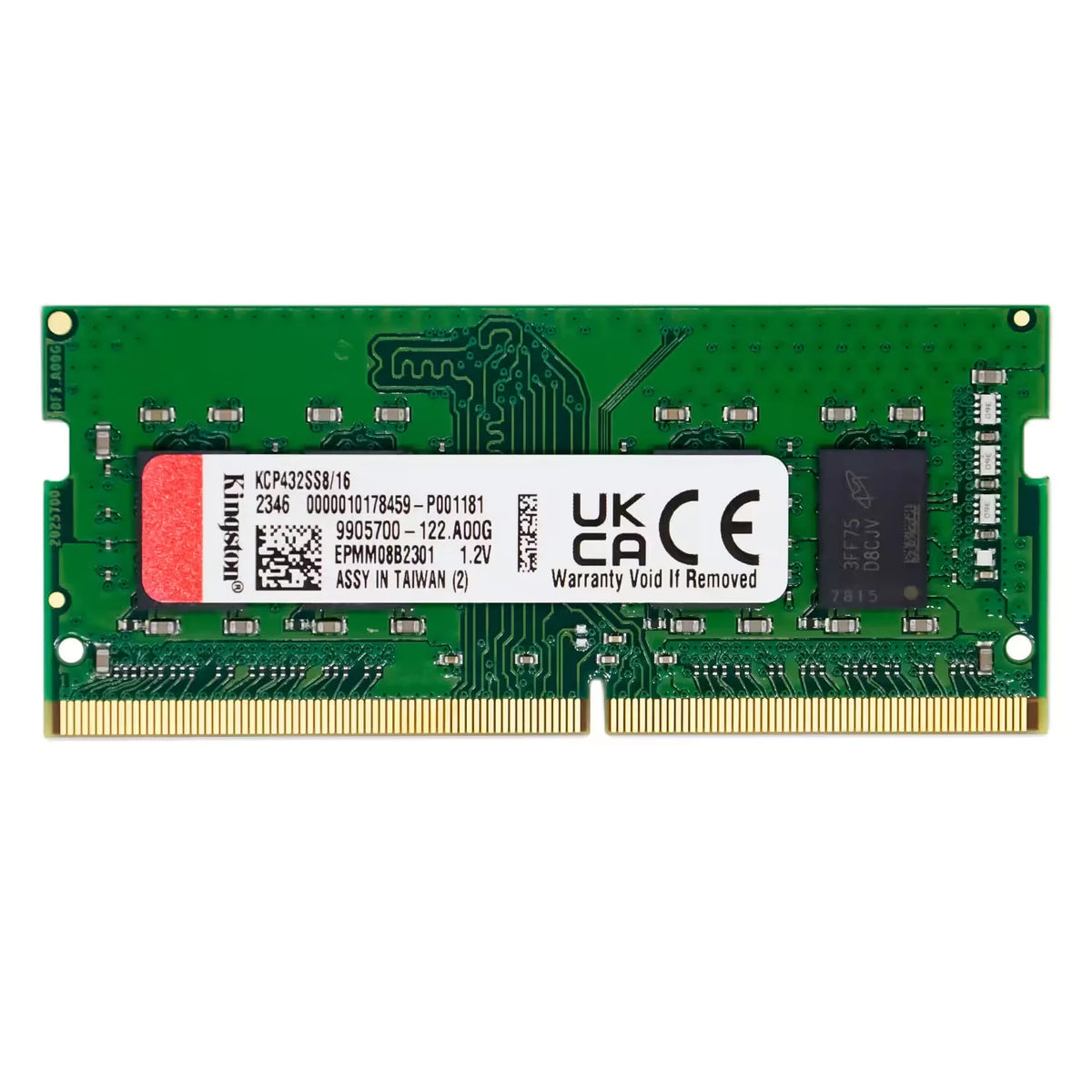 Kingston KCP432SS8/16 16GB DDR4-3200 SO-DIMM front label