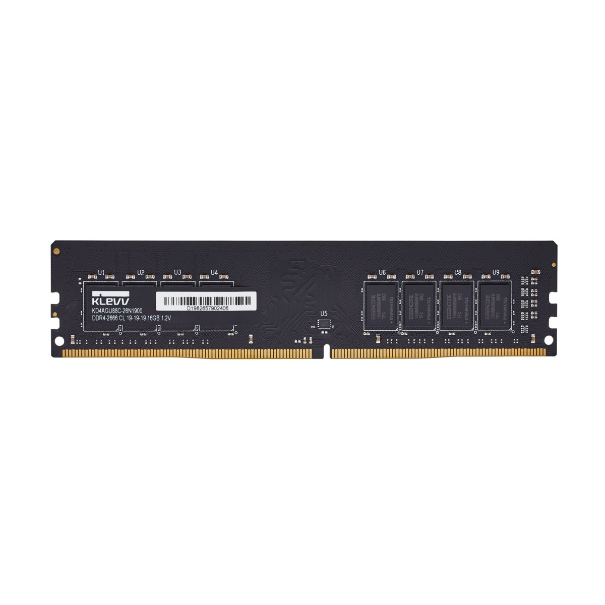 KLEVV 16GB DDR4-2666 desktop RAM — front stock image