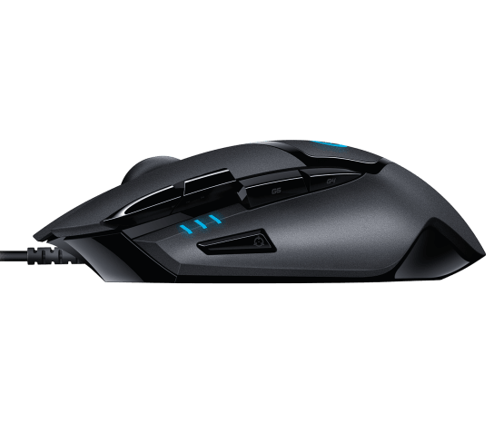 Logitech G402 Hyperion Fury official product left side view