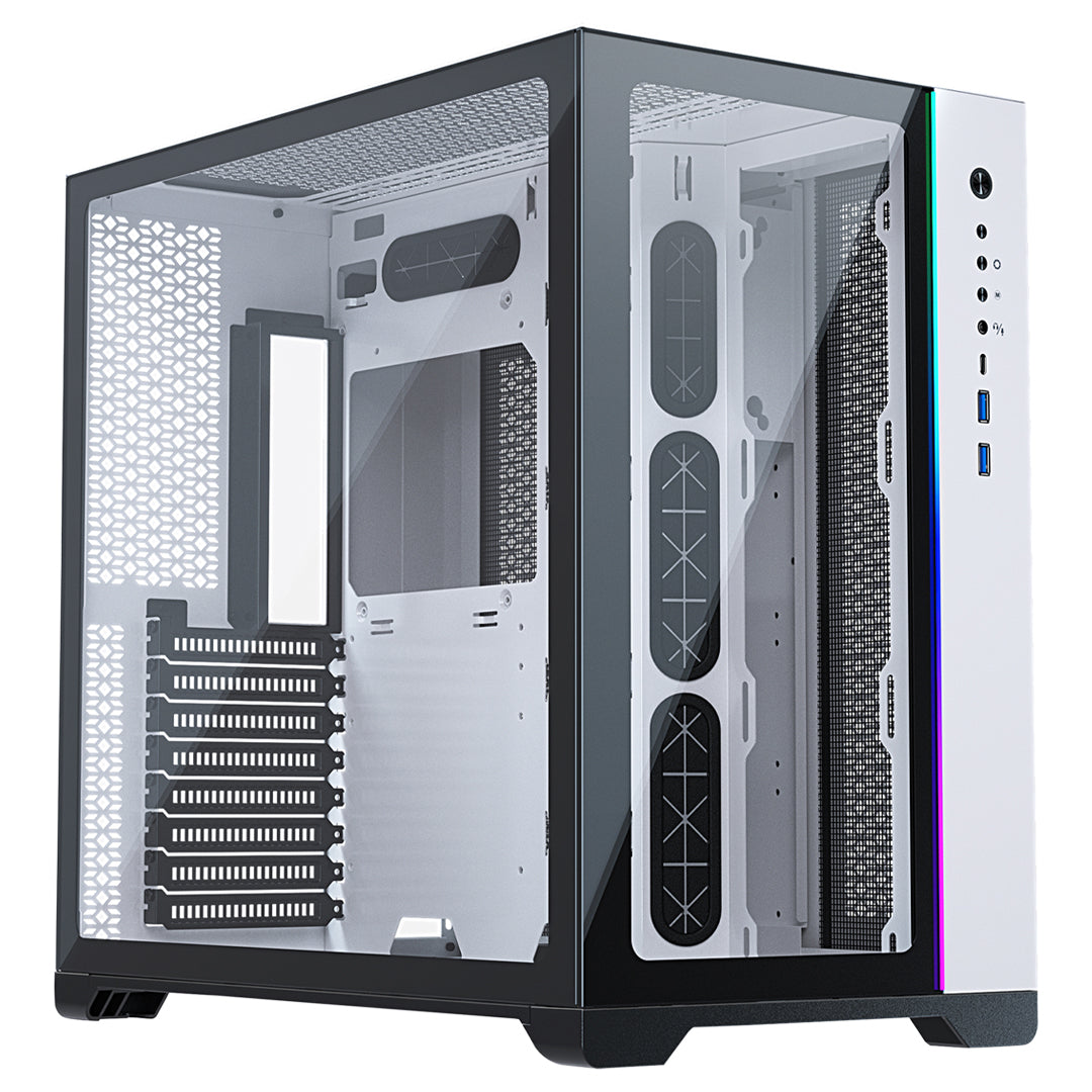MetallicGear NEO Qube White tempered glass PC case