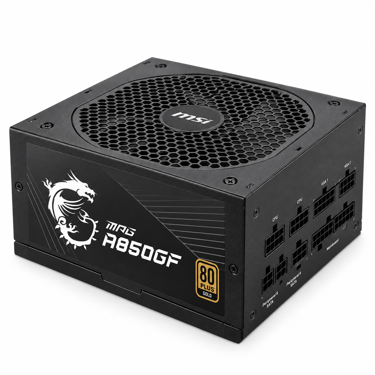 MSI MPG A850GF 850W 80 Plus Gold fully modular power supply illustration