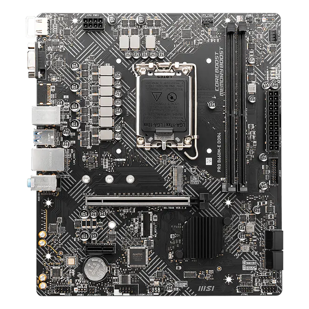 MSI PRO B660M-E DDR4 — front