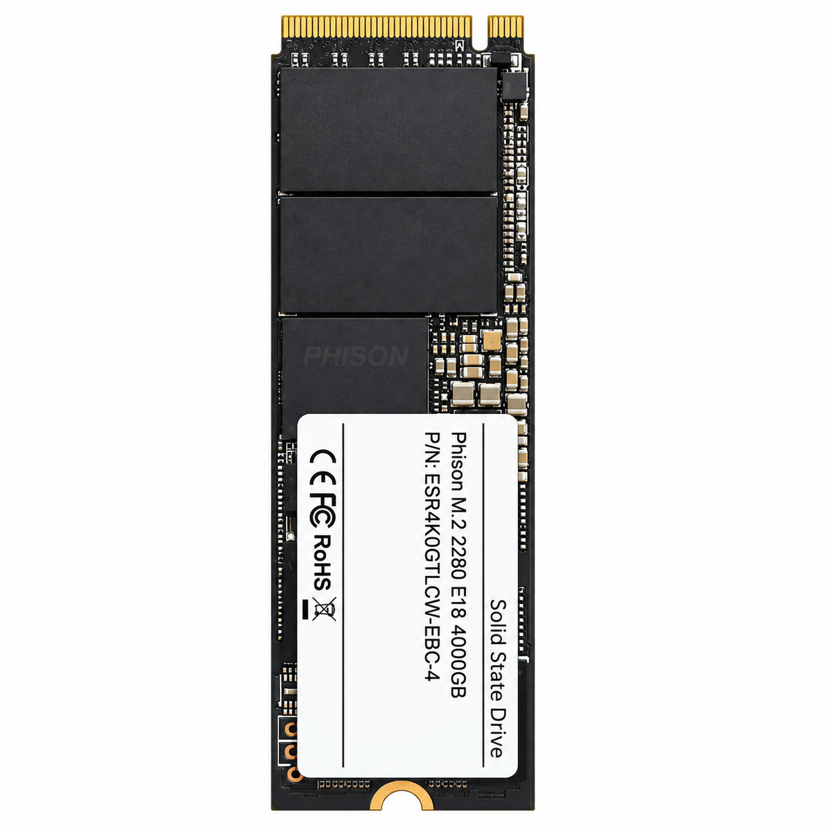 Phison E18 4TB M.2 2280 NVMe SSD – front product illustration