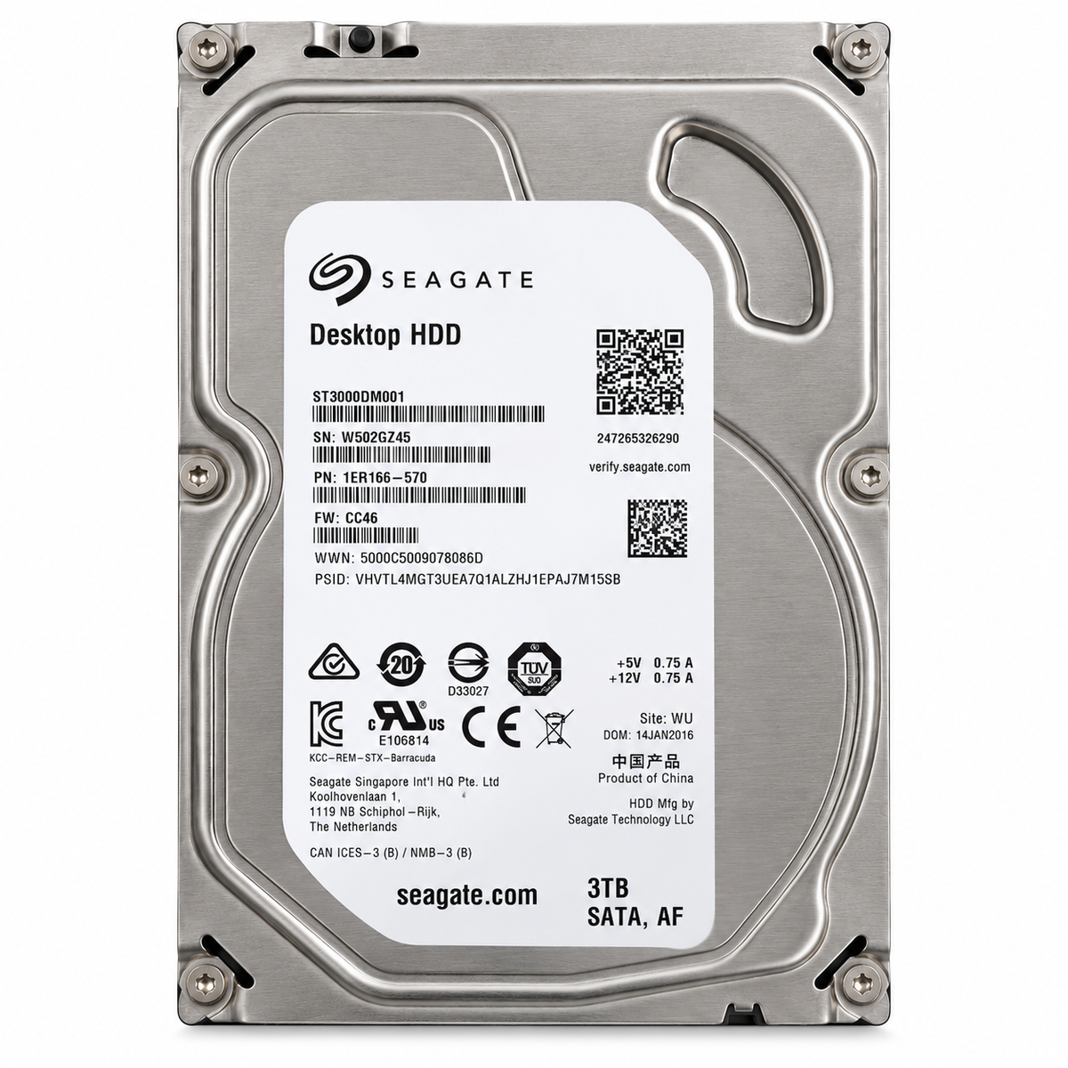 Seagate Desktop HDD 3TB 7200RPM 3.5" SATA HDD