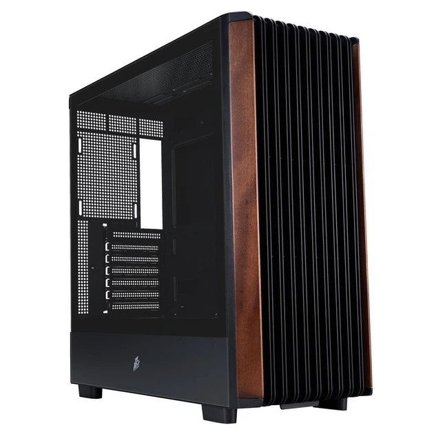 1STPLAYER WD5 Black Wood tempered glass case side view