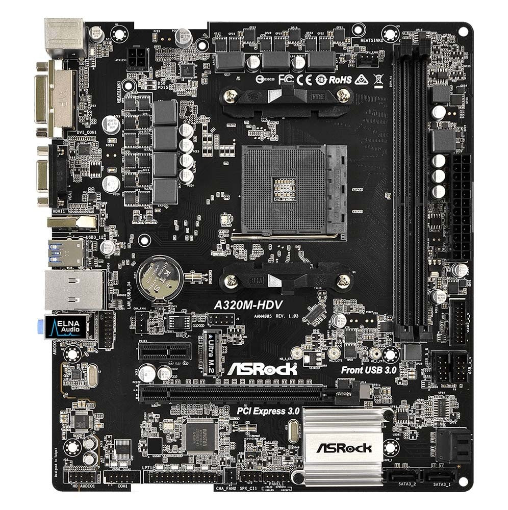 Asrock A320m-Hdv – product view 3