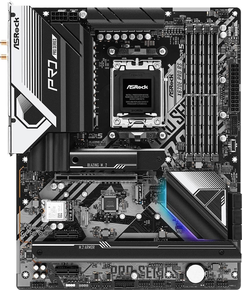 Asrock X670E Pro RS Wifi – product view 2