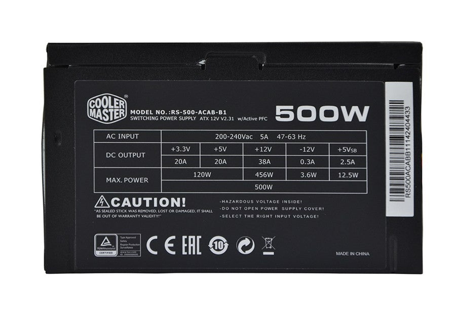 Cooler Master B500 Ver.2 500W 80 Plus Power Supply