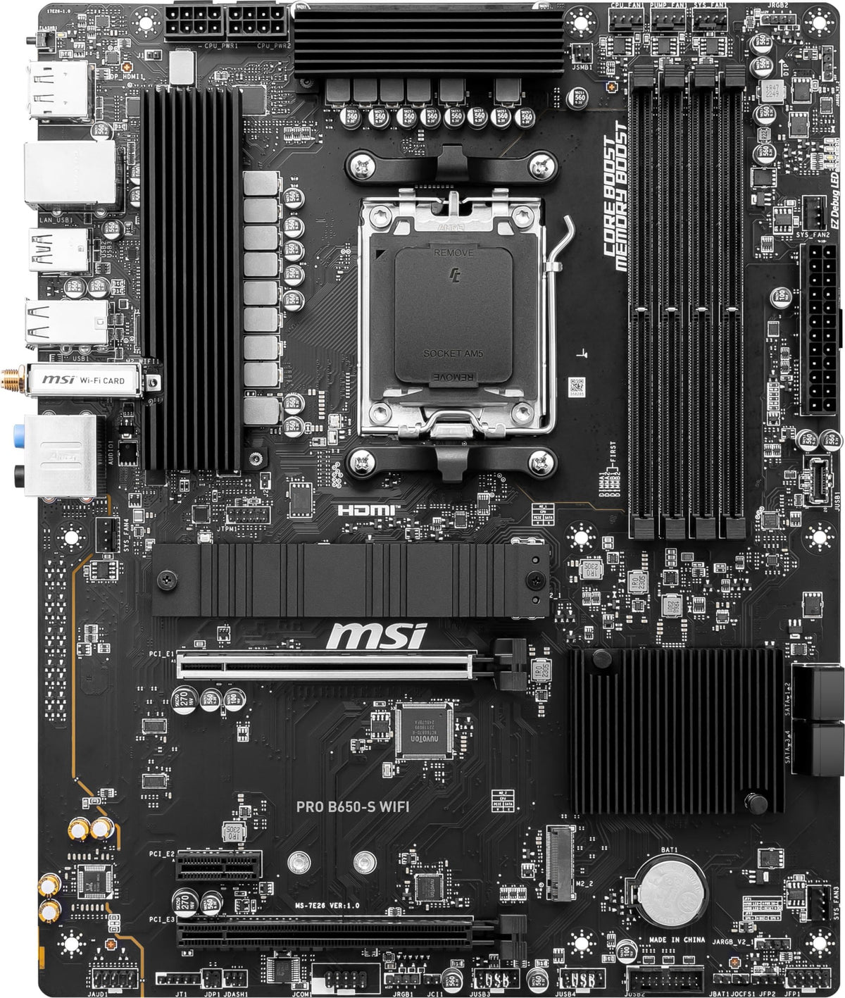 MSI PRO B650-S WIFI AM5 DDR5 Motherboard