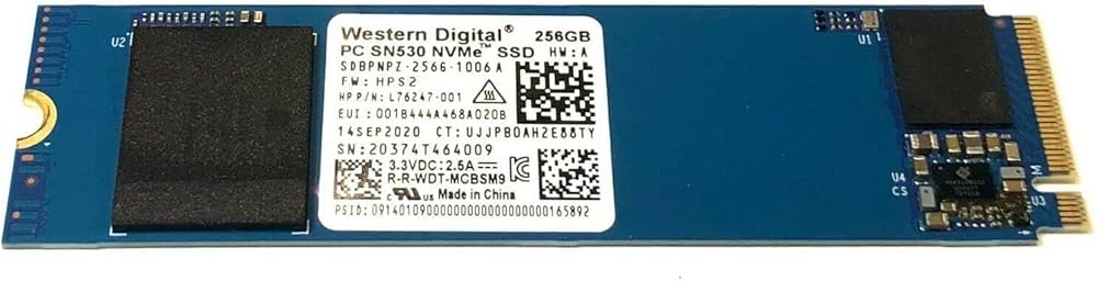 Western Digital 256GB 2280 NVMe