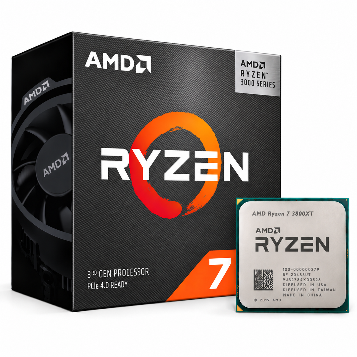AMD Ryzen 7 3800XT Desktop Processor with box