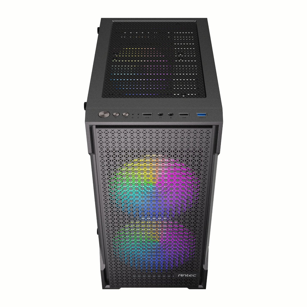 Antec VX100M ARGB black Micro-ATX case view 2