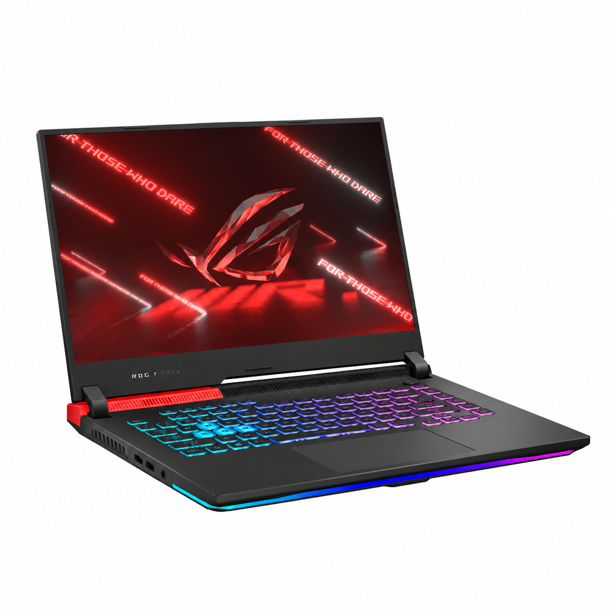 ASUS ROG Strix G15 Advantage Edition – front-angle stock illustration; supplied keyboard is English/Arabic