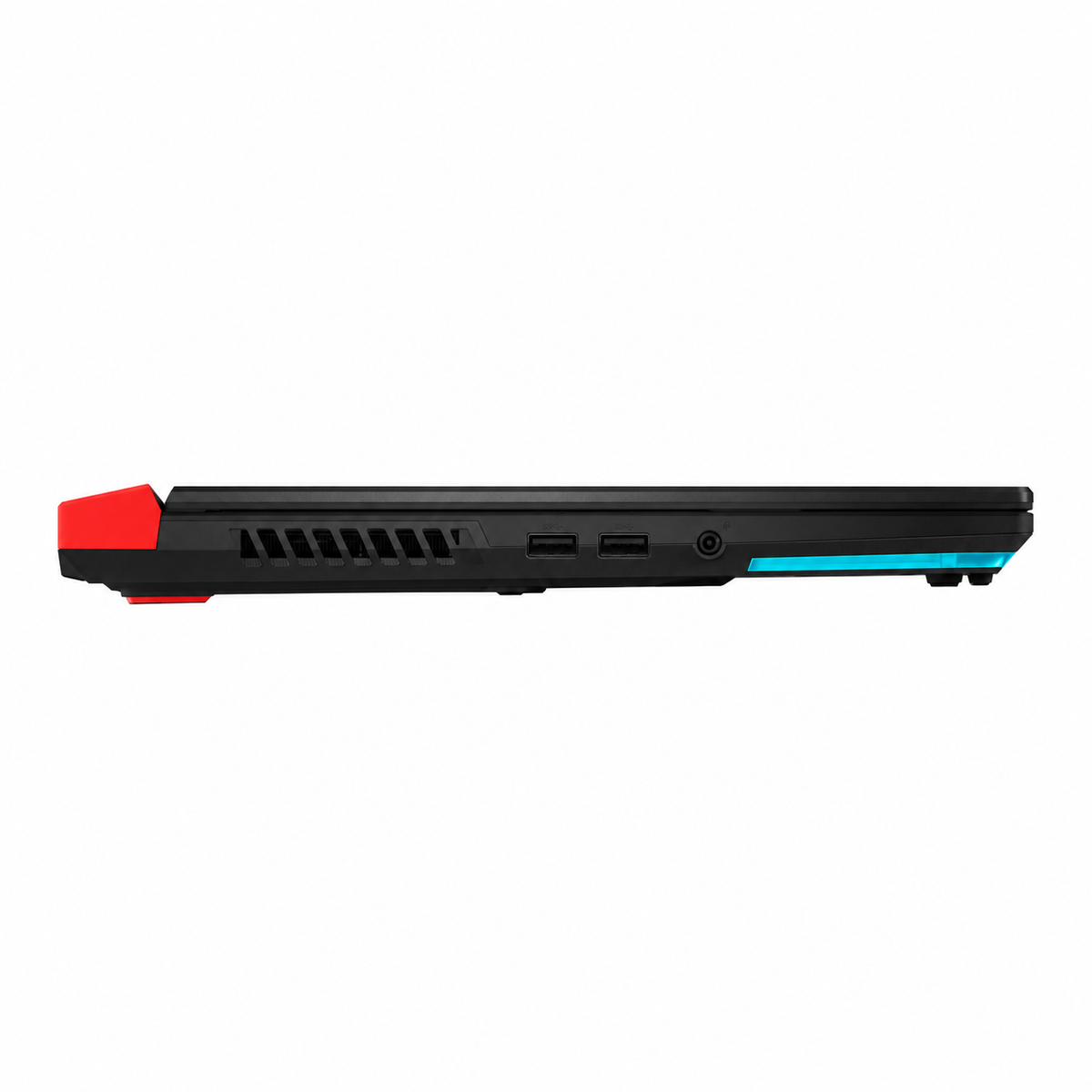 ASUS ROG Strix G15 Advantage Edition – left-ports stock illustration; supplied keyboard is English/Arabic