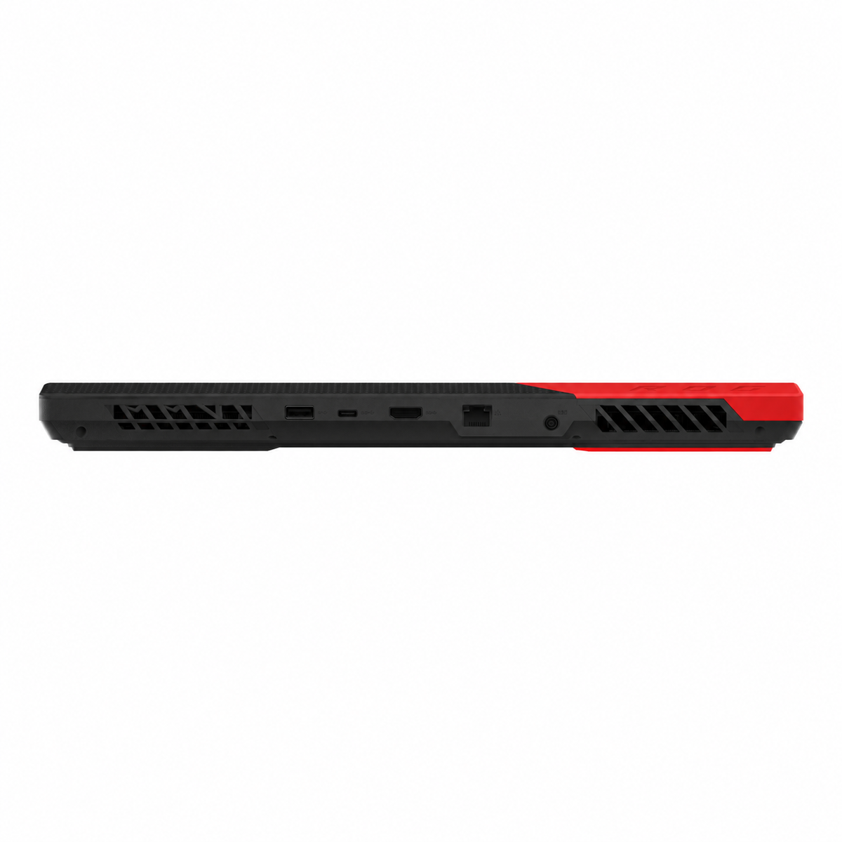 ASUS ROG Strix G15 Advantage Edition – rear-ports stock illustration; supplied keyboard is English/Arabic