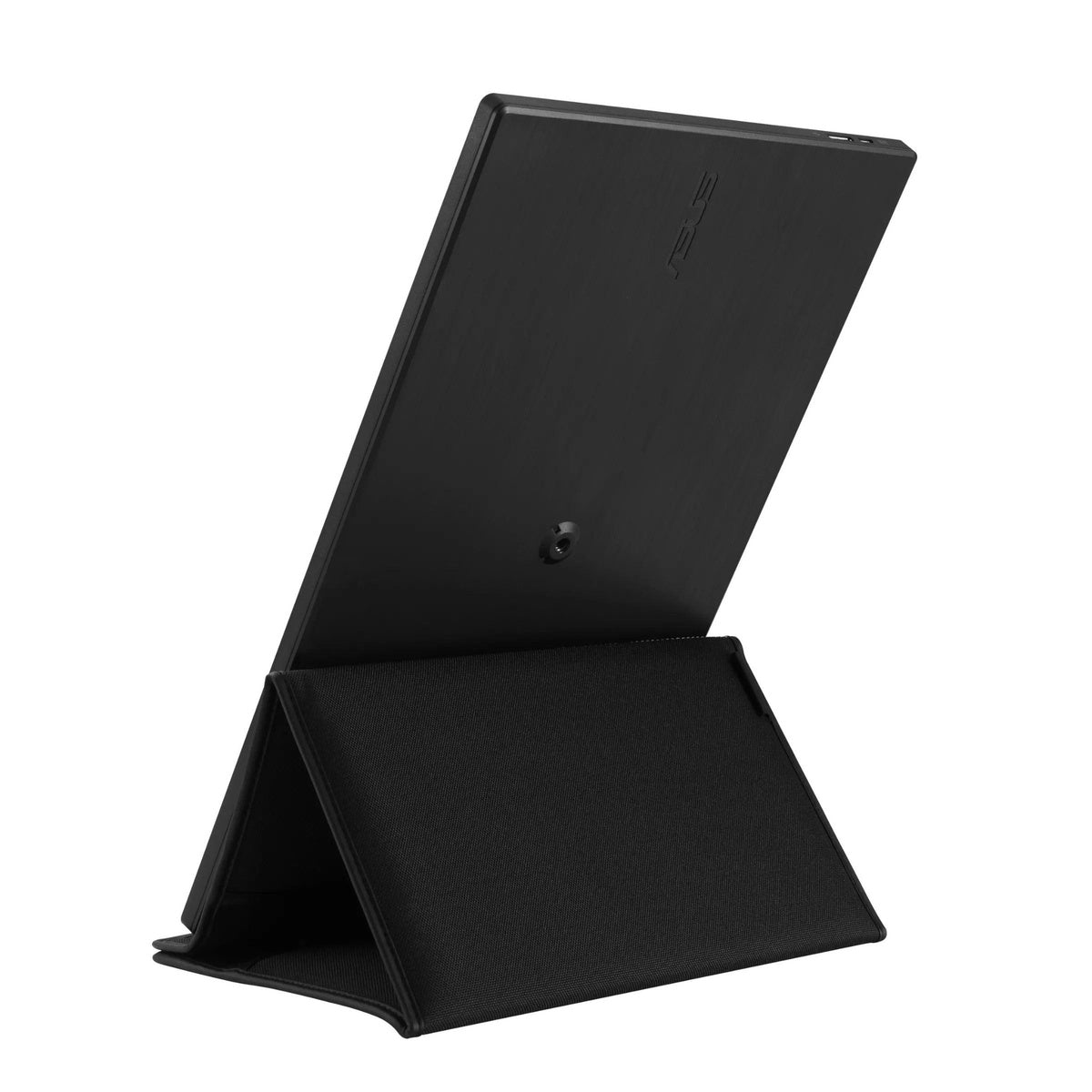 ASUS ZenScreen MB165B rear view with protective cover stand
