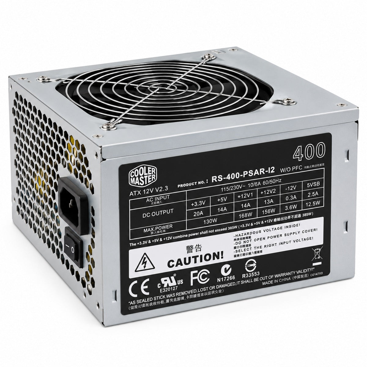 AI-generated illustration of Cooler Master RS-400-PSAR-I2, view 1; actual unit may differ