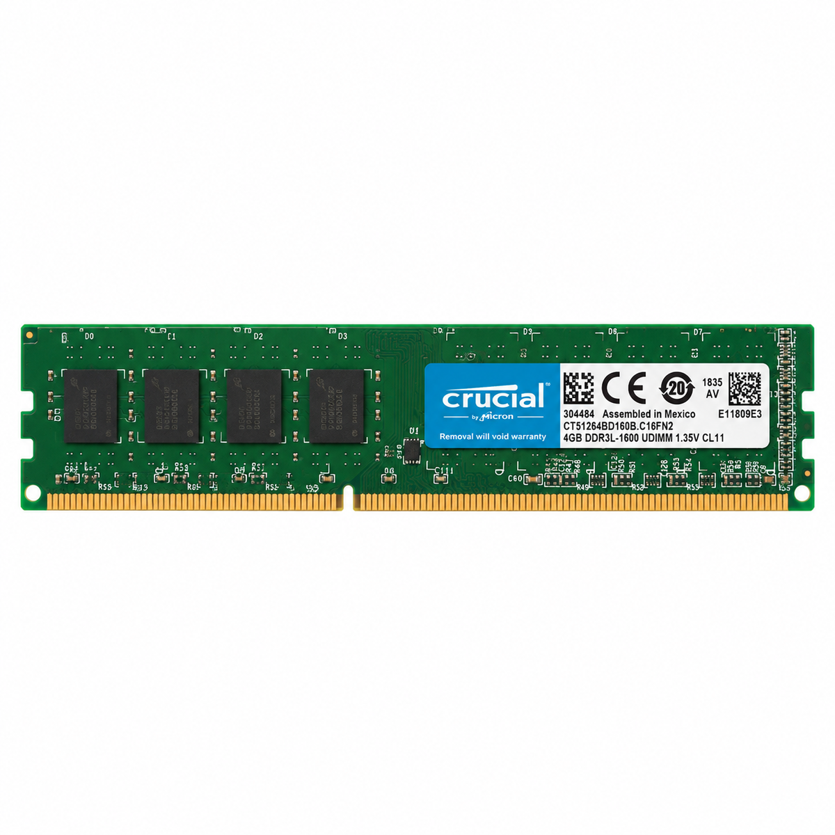 Crucial CT51264BD160B 4GB DDR3L-1600 240-pin desktop UDIMM