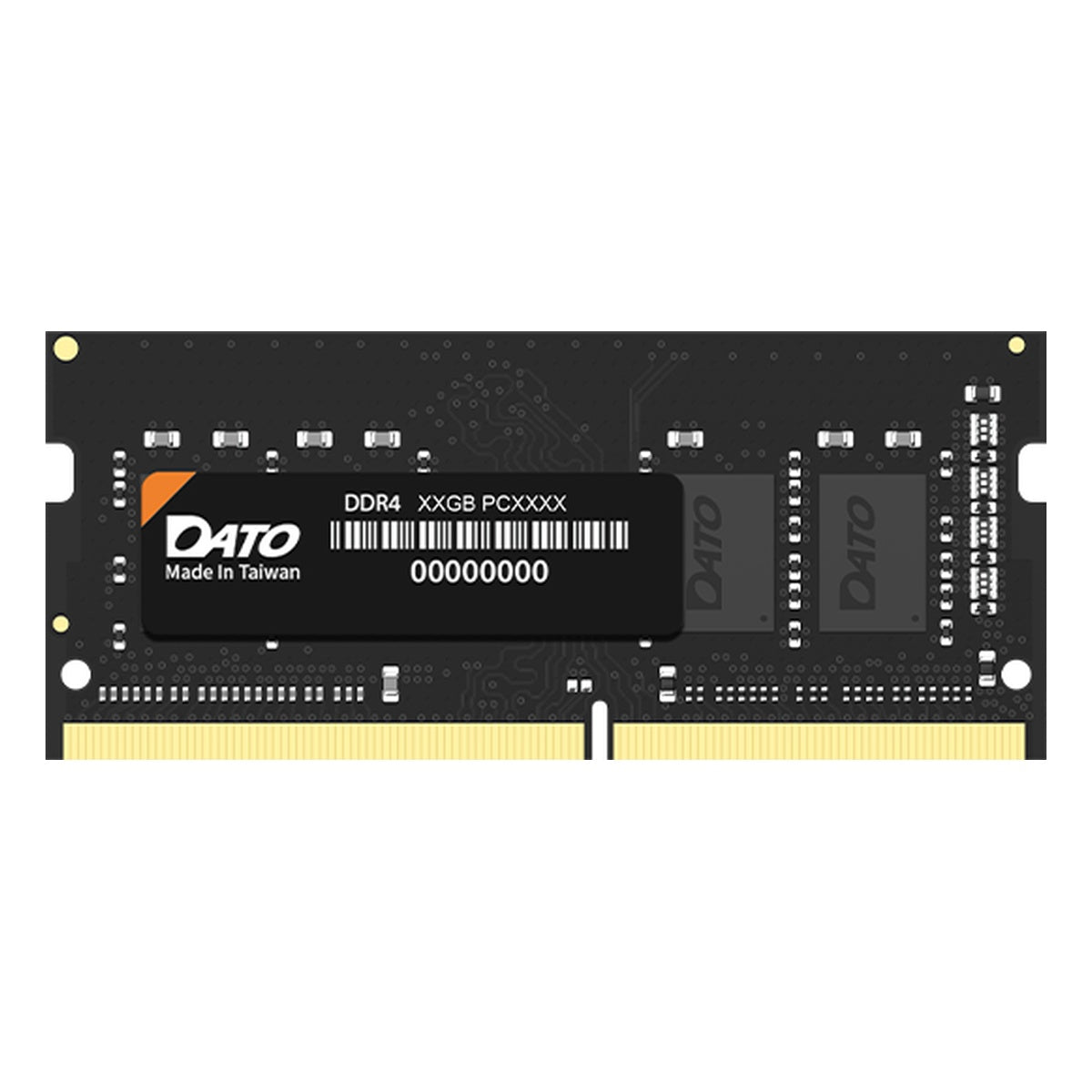DATO DDR4 laptop SO-DIMM memory – enlarged front manufacturer stock image; label and chip layout may vary