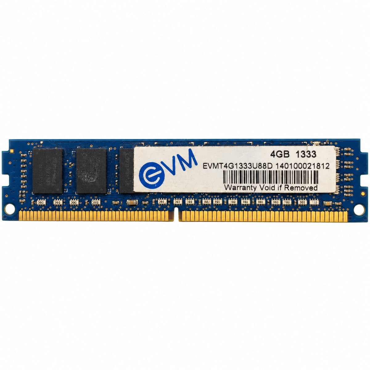 Illustrative EVM 4GB DDR3-1333 full-size desktop DIMM centered on white