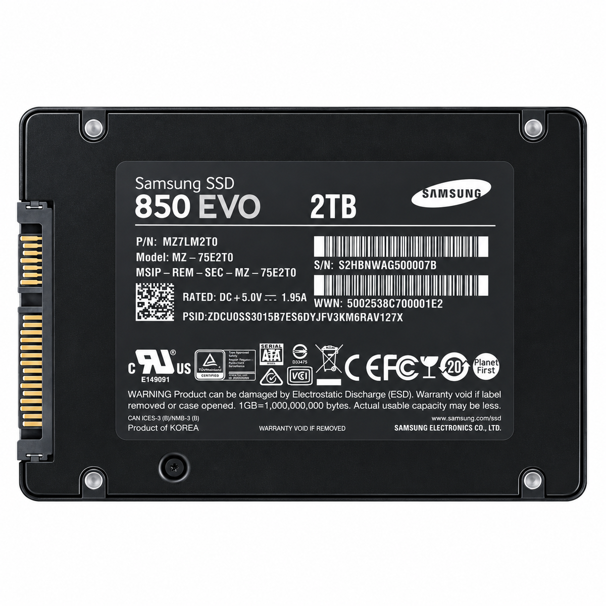 Samsung 850 EVO 2TB 2.5-inch SATA SSD
