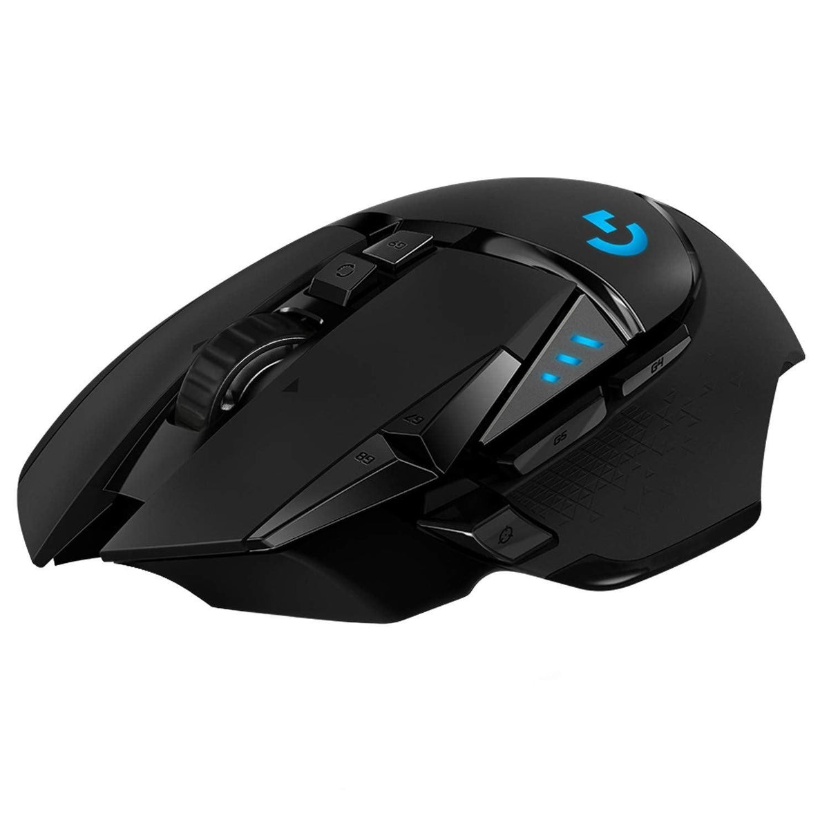Logitech G502 LIGHTSPEED angled view