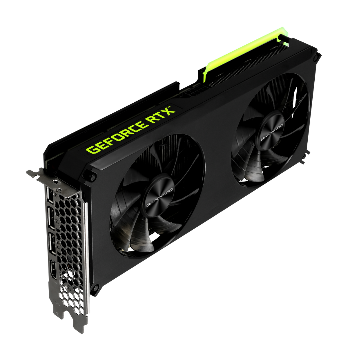 Gainward GeForce RTX 3060 Ti Ghost 8GB graphics card angle view