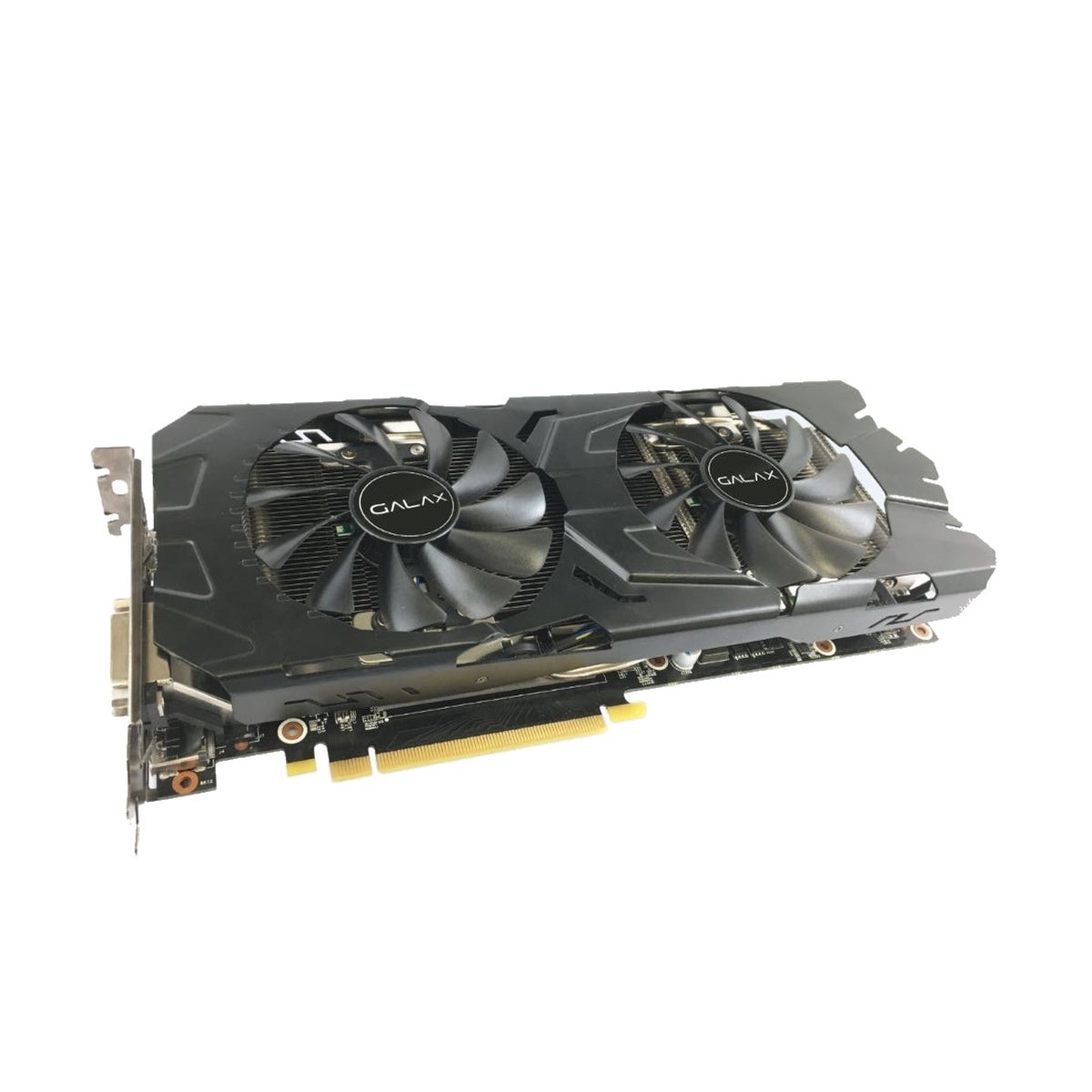 GALAX GTX 1080 EXOC angle view, white background