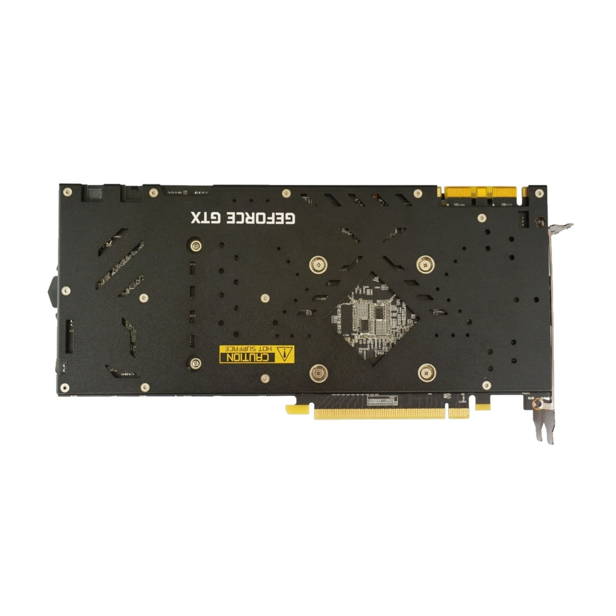 GALAX GTX 1080 EXOC back view, white background