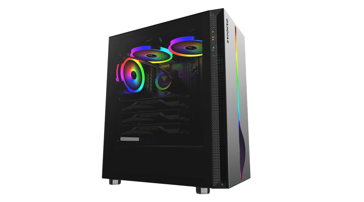 GAMDIAS MARS M1 tempered glass side angle stock view