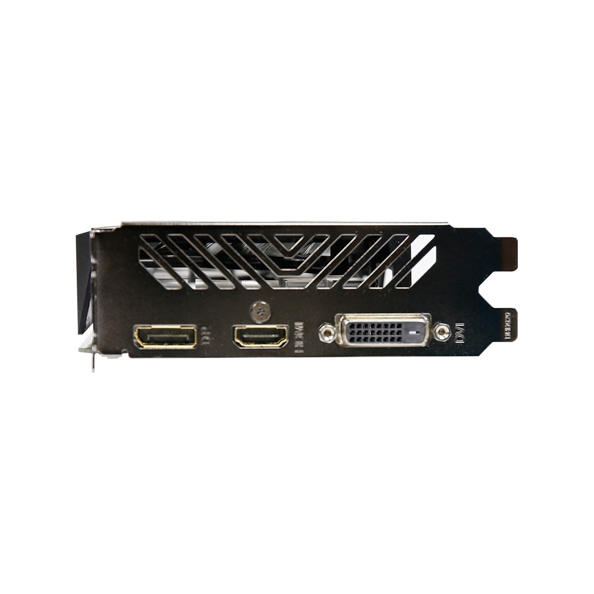 Gigabyte GeForce GTX 1050 OC 2GB graphics card — ports view