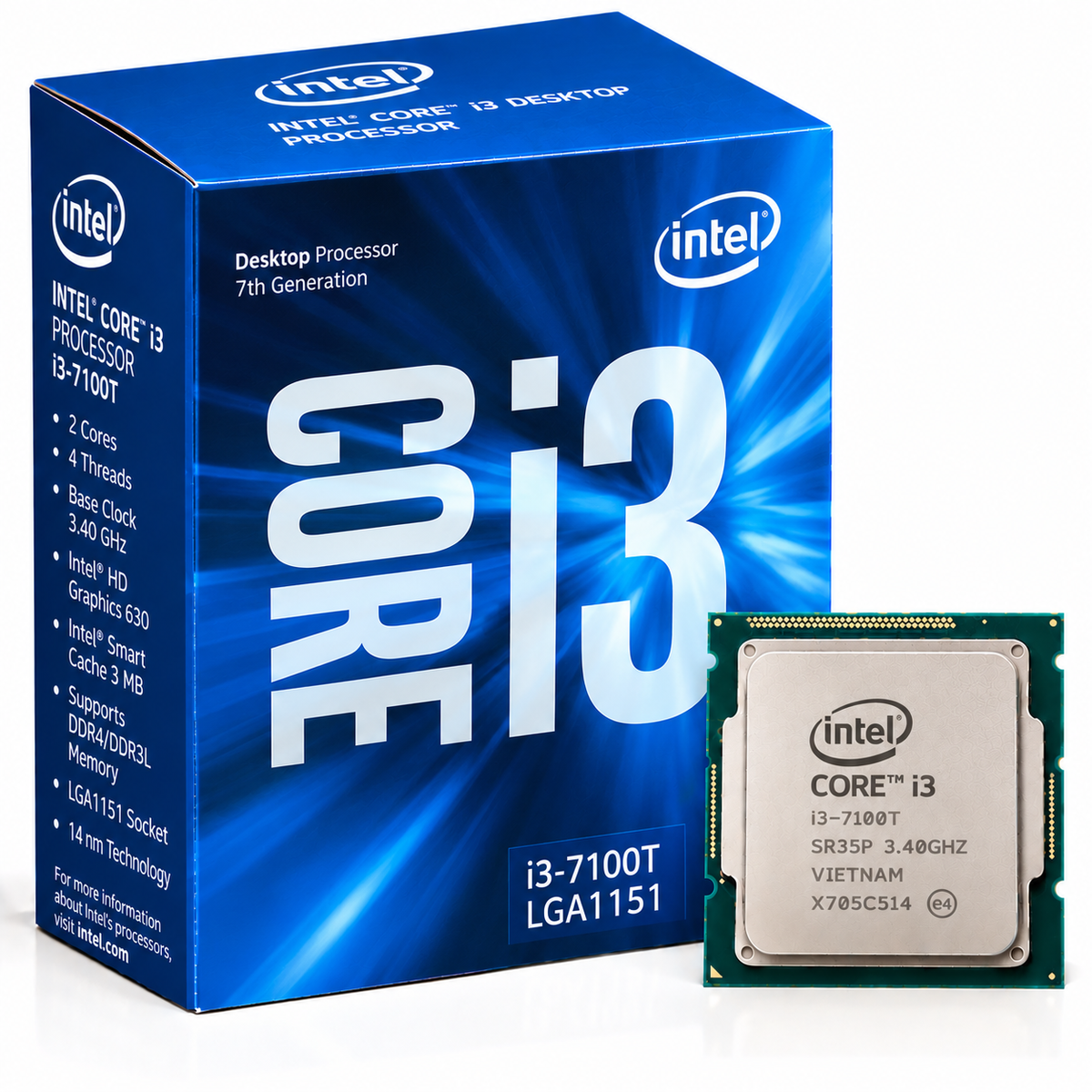 Intel Core i3-7100T Desktop Processor with box
