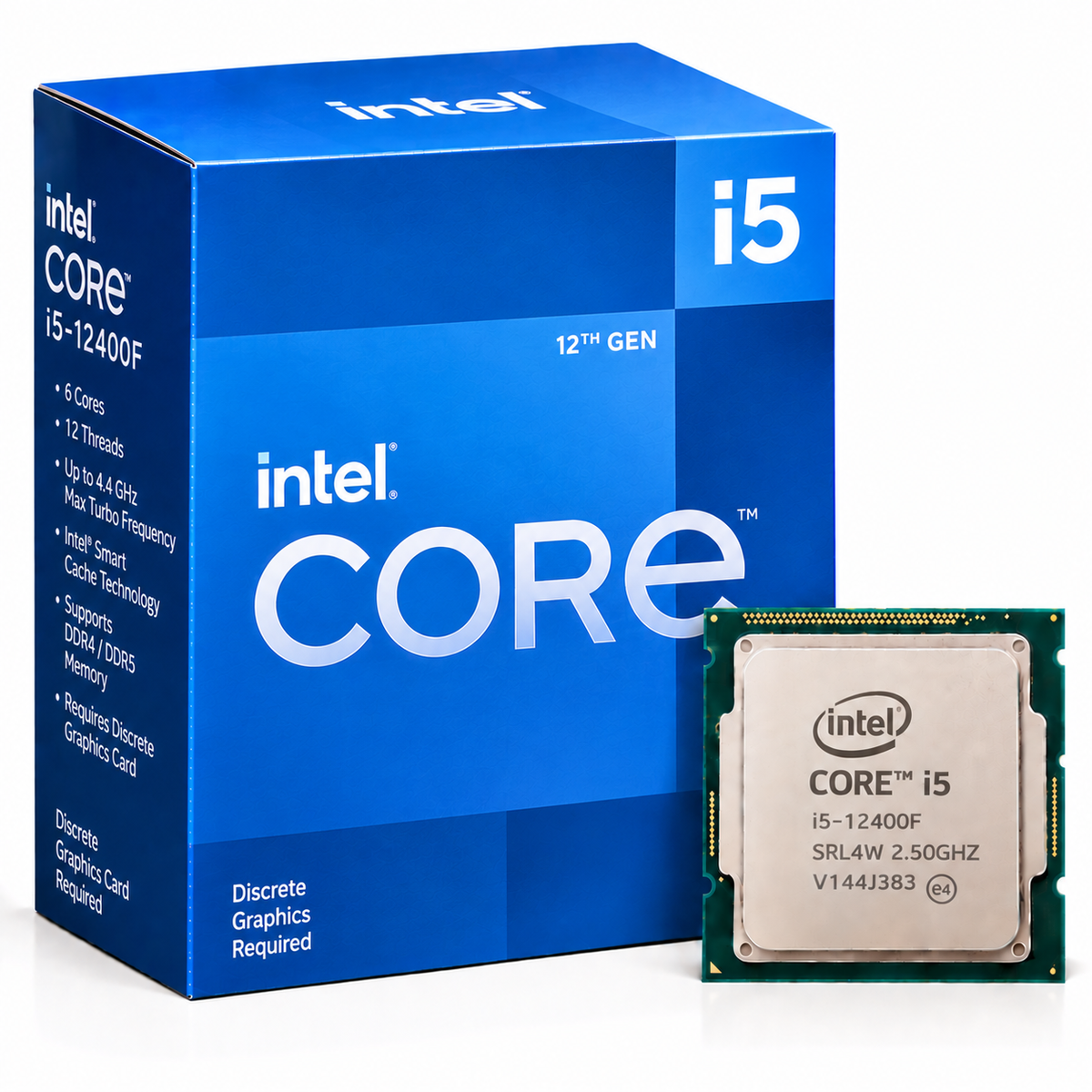 Intel Core i5-12400F Desktop Processor with box