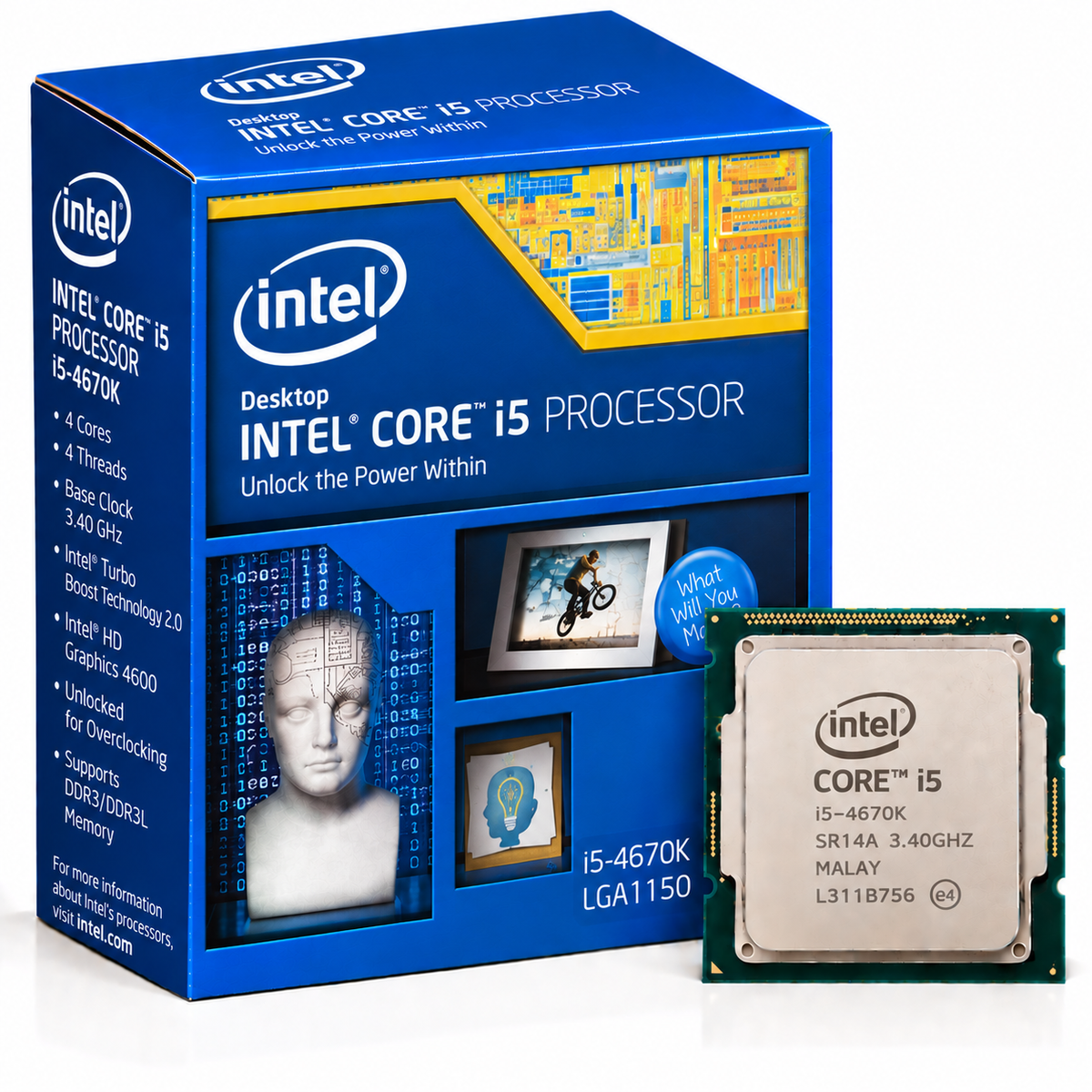 Intel Core i5-4670K Desktop Processor with box