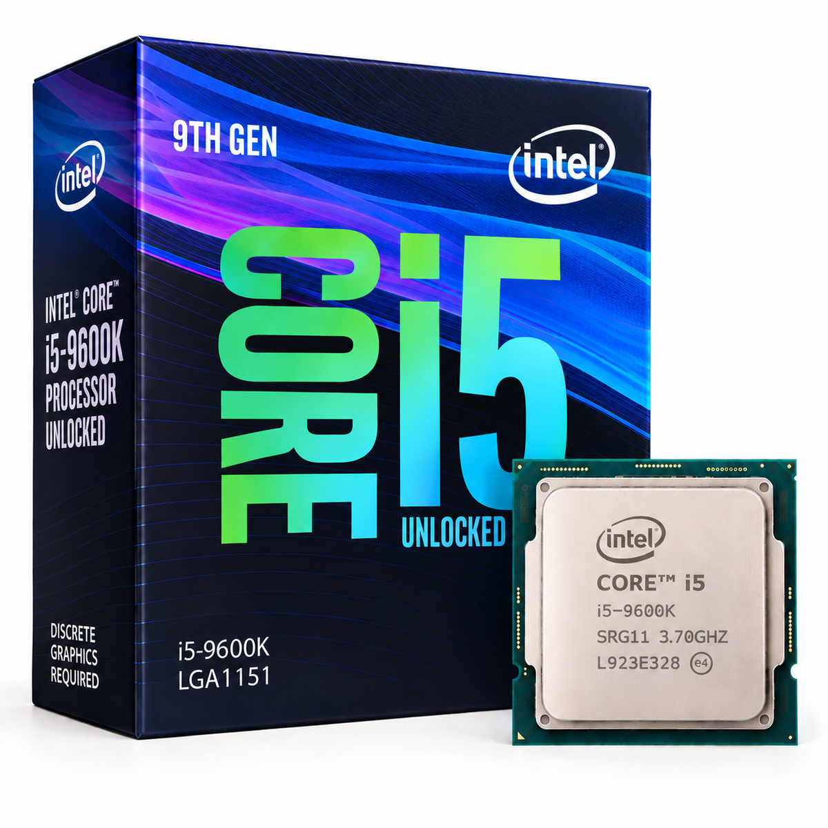 Intel Core i5-9600K processor with 9th Gen Intel Core i5 retail box