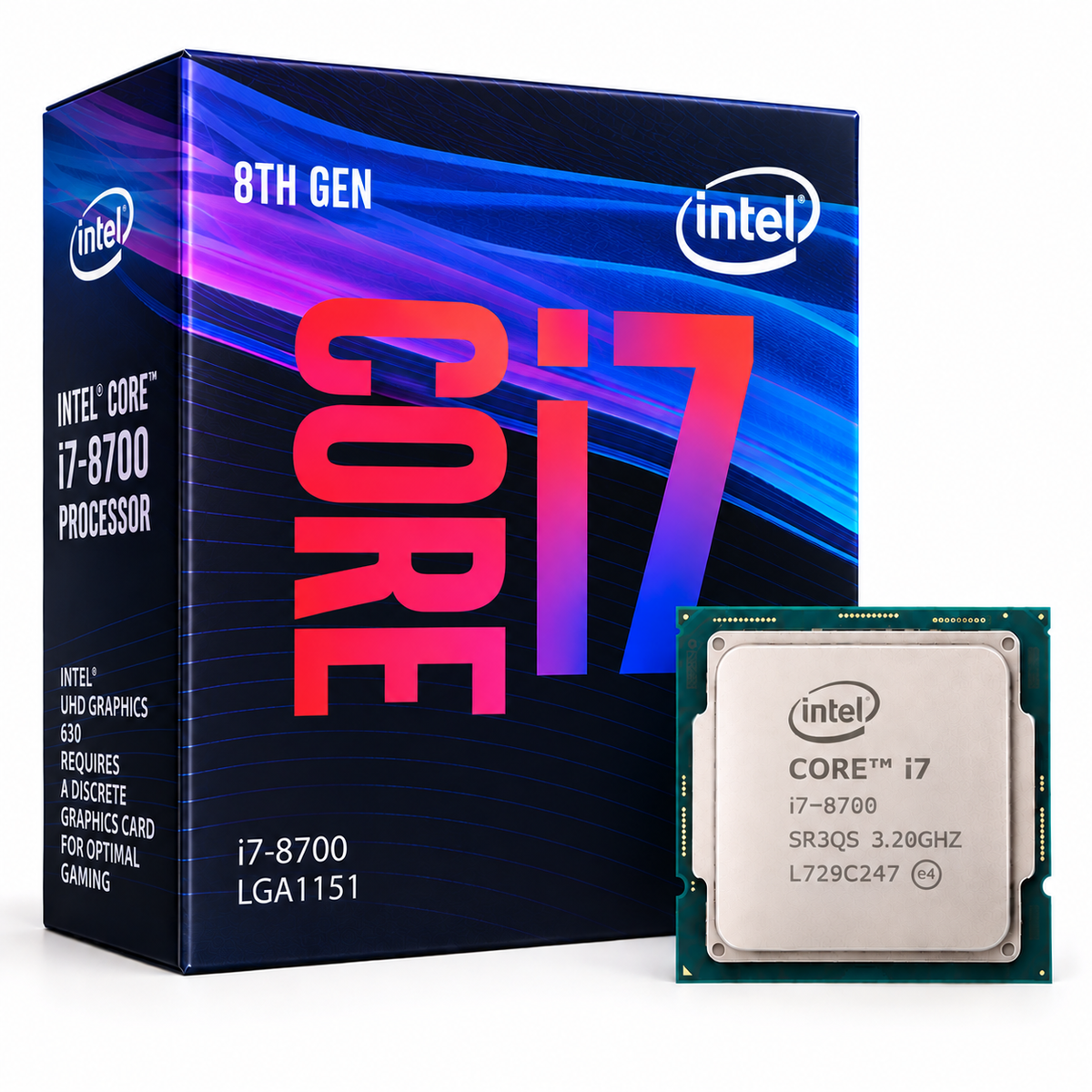 Intel Core i7-8700 processor with 8th Gen Intel Core i7 retail box