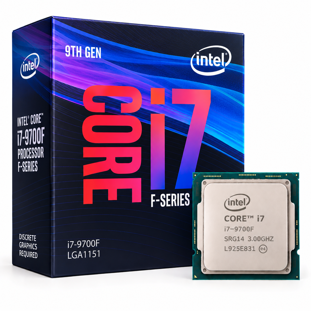 Intel Core i7-9700F processor with 9th Gen Intel Core i7 F-Series retail box