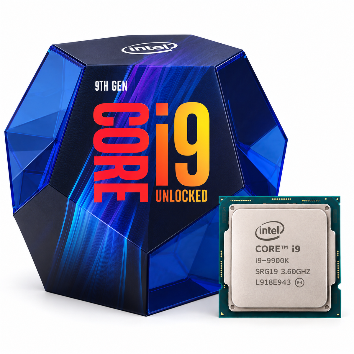 Intel Core i9-9900K processor with 9th Gen Intel Core i9 retail box