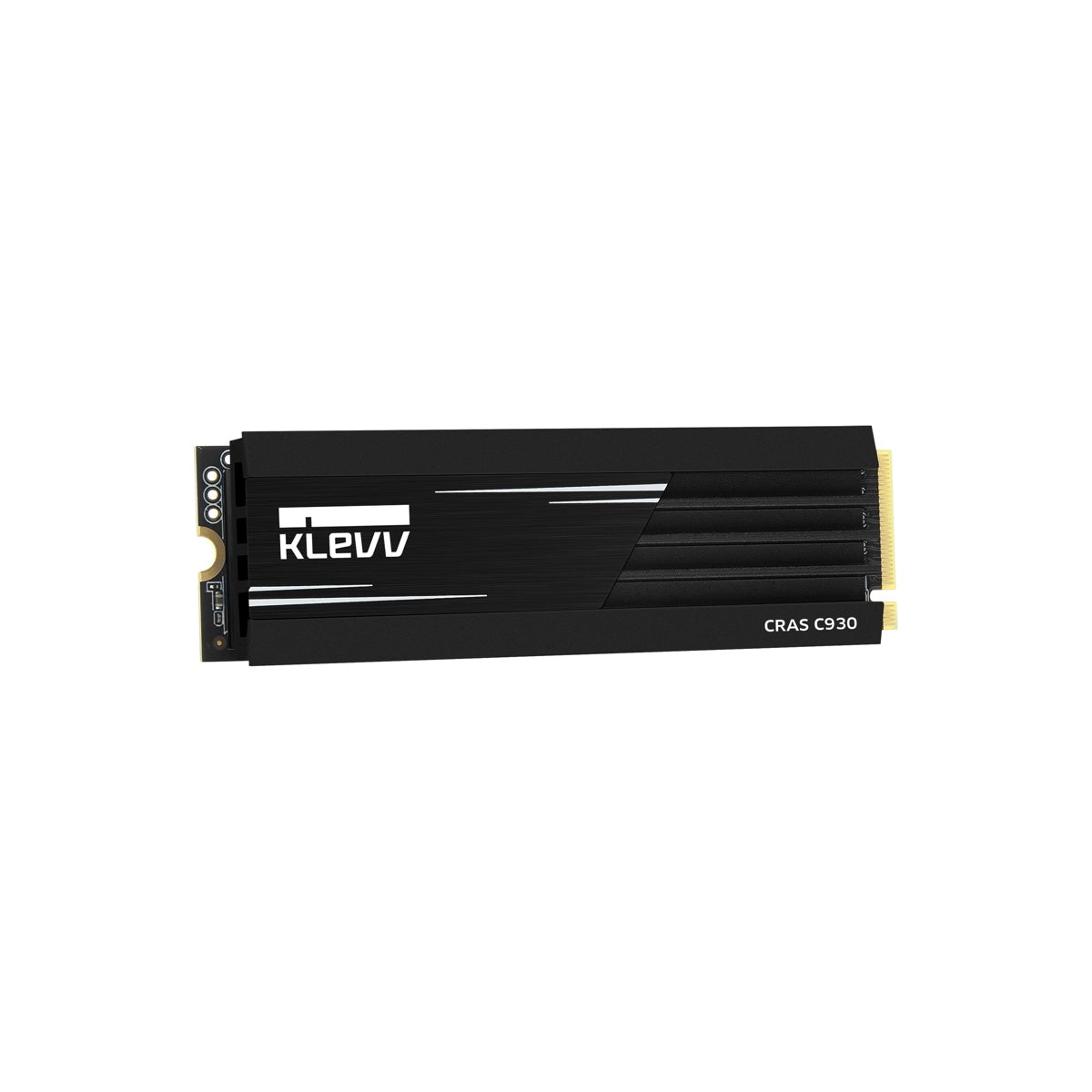 KLEVV CRAS C930 SSD with heatsink angled view